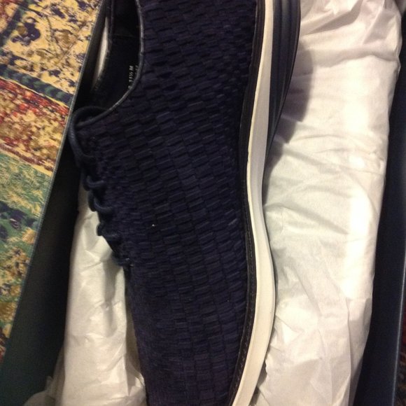 Cole Haan Men\'s GrandEvolution Woven Navy Suede Oxford Shoes 11.5M - New in Box main image 6